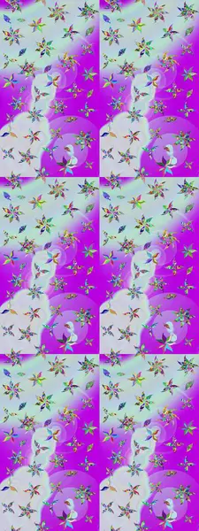 Düz Çiçek Elementleri Tasarımı. Çiçeksel fantezi tasarımı ve parlak bir arka plan çizimi. Renkli Bahar Teması çizim şablonu.