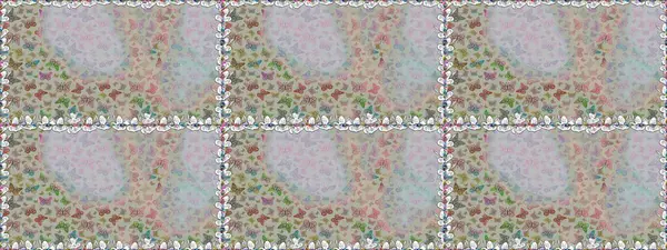 Gri ve nötr renklerde sevimli kelebek deseni. Tropikal temalı kelebek deseni. Raster illüstrasyonu. Tekstil, duvar kağıtları, web sayfası arkaplanları, yüzey dokuları için mükemmel.