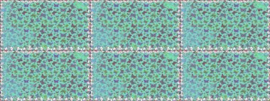 Raster illüstrasyonu. Kusursuz desen. Mavi ve nötr renklerdeki güzel renkli kelebekler. Kumaş, tekstil, baskı ve davet için arkaplan.