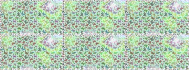 Tarafsız ve yeşil renkli bir resim. Kelebekli Raster çiçeksiz desen. Kağıt, kumaş ve ambalaj için uygun.