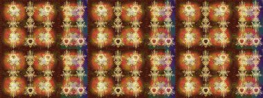 Meteoroloji buz koleksiyonu. Kar tanesi raster arka planı. Xmas Frost kar taneleri izole edilmiş siluet sembolü. Kış kahverengisi, turuncu ve sarı noel kar düz kristal elementi. Raster tasarımı.