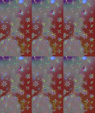 Çiçek arkaplanlı soyut zarafet eskiz deseni. Raster Güzel kumaş deseni.