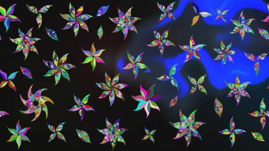 Raster illüstrasyonu. Çiçekli yumuşak bir eskiz şekli. Gri renklerde bahar çiçekleri. Raster çiçekleri klasik tarzda resmedilir..