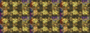 Kahverengi, yeşil ve sarı renklerde suluboya kar taneleri. İllüstrasyon kar tanesi. Kışın sembolü. Güzel dekorasyon.