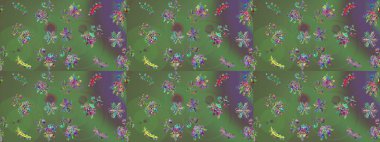 Farklı kar tanesi toplama rasterleri, yeşil, gri ve mor renkte kış elementleri. Raster Noel soyut renkli arkaplan ve tatlı kar tanesi.