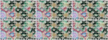 El çizimi çiçekli, soyut, pürüzsüz desen. Gri renkli çiçekler. Raster illüstrasyonu.