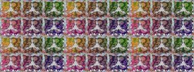 Kahverengi renkli çiçekler. Sevimli çiçek raster deseni. Düz Çiçek Elementleri Tasarımı. Kusursuz Renksiz Bahar Teması Kusursuz Arkaplan.