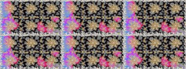 Raster oryantal süs. Kusursuz altın desen. Altın elementlerle gri renklerde altın desen.