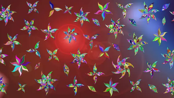 Raster illüstrasyonu. Suluboya çiçekli çiçek deseni. Kahverengi renkli güzel tekstil.