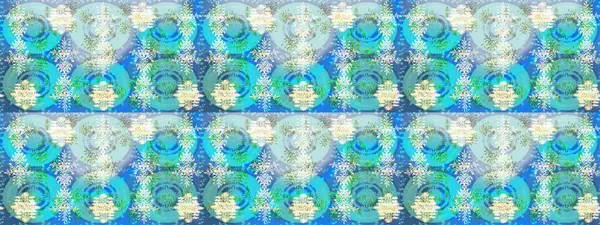 Raster kış deseni. Çiçek Elementleri 'nin soyut geçmişi. Mavi, nötr ve yeşil renkler üzerine tasarım. Raster illüstrasyonu.