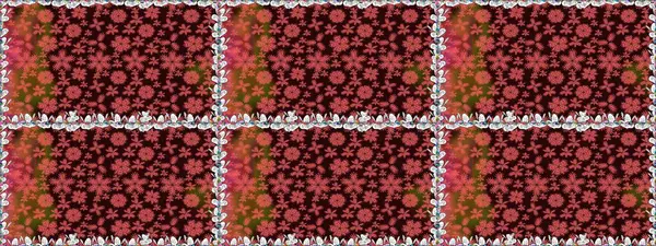 Renkli Bahar Temalı Kusursuz Arkaplan. Raster illüstrasyonunda kusursuz çiçek deseni. Güzel kumaş deseni. Düz Çiçek Elementleri Tasarımı.