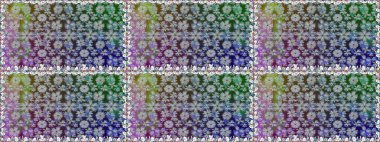 El çizimi. Güzel kumaş deseni. Çiçekler, dallar, bitkiler ve çiçekler. Raster illüstrasyonu.