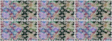 Motley illüstrasyonu. Kusursuz. Çiçekli bahar çiçekleri. Küçük çiçekte güzel bir desen. Moda baskıları için zarif bir şablon. Küçük renkli çiçekler..