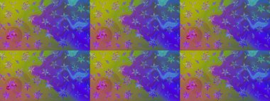 Mor renkli Asya tekstili. Raster illüstrasyonu. Çiçek desenini çiz.