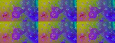 Çiçekli yaz çiçekleri. Robot resim. Moda baskıları için zarif bir şablon. Küçük renkli çiçekler. Küçük çiçekte güzel bir desen. Motley illüstrasyonu.