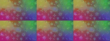 Çiçeksel fantezi tasarımı ve parlak bir arka plan çizimi. Düz Çiçek Elementleri Tasarımı. Renkli Bahar Teması çizim şablonu.