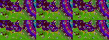 Eskiz geçmişi. Raster illüstrasyonu. Raster. Eski usul. Kumaş, tekstil, duvar kağıdı baskısı için. Tomurcukları çiçekli sevimli çiçek deseni..