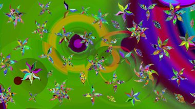 Sevgililer günü ve tebrik kartı konsepti için şık bir davetiye. Üst manzara, yumuşak stil. Yeşil renkte manzaralı çiçek deseni. Çiçek kompozisyonu, el boyası, hassas şablon..