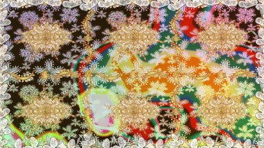 Klasik raster sarısı, kusursuz desen. Çiçek süsü kumaş deseni, cam, çiçek desenli altın elementli, nötr renklerde metal..