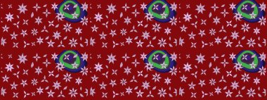 Raster illüstrasyonu. Kıvırcık, parlak örgü. Çiçek çelengi. Desen, çizim, çiçek sınırı. Güzel, parlak, pürüzsüz kumaş, tuval. Klasik eski arkaplan.