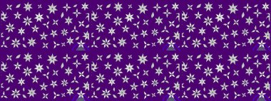 Şatafatlı bahar bahçesi dokusu. Raster illüstrasyonu. Mor renkli çiçek çizimi. Çiçek deseni. Mor renkte çiçekler.