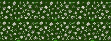 Çiçekli güzel suluboya desen. Yeşil renklerde. Raster illüstrasyonu.