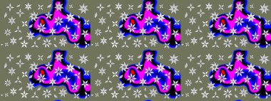 Güzel kumaş deseni. Düz Çiçek Elementleri Tasarımı. Renkli Yaz Temalı eskiz kalıbı. Raster illüstrasyonunda çiçek deseni çizimi.