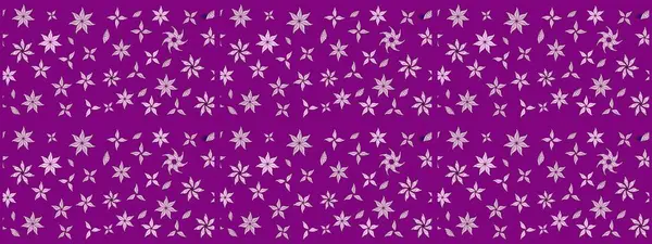 Raster illüstrasyonu. Küçük çiçekteki sevimli çiçek deseni. Raster deseni. Yumuşak, yaz çiçekleri mor renkte.