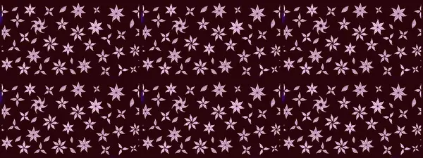 Raster illüstrasyonu. Küçük çiçekteki sevimli çiçek deseni. Kahverengi renkte çiçekler.