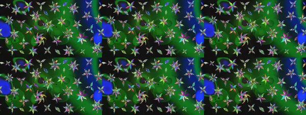 Çiçekli el çizimi çizimi deseni. Modern gelişim yeşil raster arka plan duvar kâğıdı illüstrasyon klasik çizgili iz sürme desenli çiçekler, çiçekli süsler.