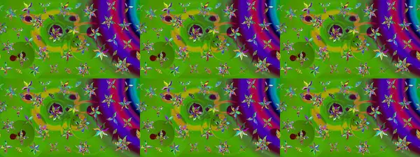 Çiçekli el çizimi çizimi deseni. Modern gelişim yeşil raster arka plan duvar kâğıdı illüstrasyon klasik çizgili iz sürme desenli çiçekler, çiçekli süsler.