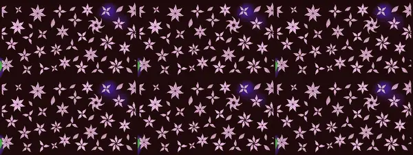 Raster illüstrasyonu. Kahverengi renklere karalamalar çizilmiş çiçek deseni.