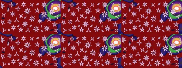 Taşralı şıklığı. Tekstil, duvar kâğıdı, kapaklar, yüzey, baskı, hediye paketi, hatıra defteri, dekupaj. Özgürlük stili Millefleur 'lar. Küçük yabani çiçeklerdeki halk modelini çiz..