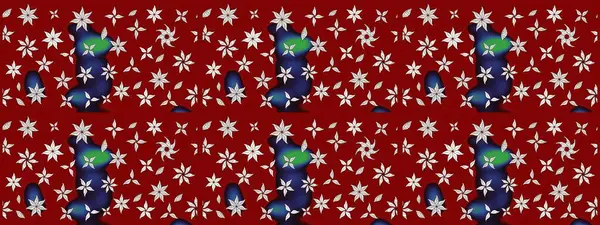 Suluboya çizim kalıbı. Çiçek izi. Suluboya tarzında kırmızı renkte çiçekler.