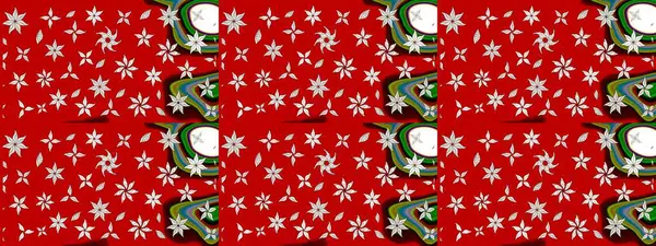 Çiçek. Raster illüstrasyonu. Taslak dekoratif arka plan, çiçek mandala. Kırmızı renklerde.