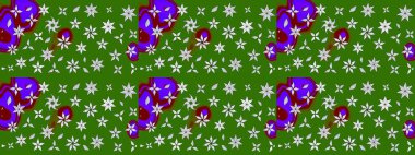 Raster Hip kumaş deseni. Eskiz Vintage Çiçek Deseni.