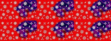 Güzel kumaş deseni. Raster illüstrasyonu. Bahar çiçekli güzel bir çiçek deseni..