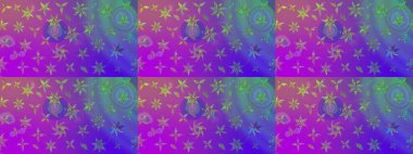 Mor renkli çiçekler. Raster illüstrasyonu. Küçük çiçekte sevimli çiçek deseni var..