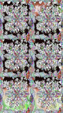 Raster düz çiçekleri pürüzsüz desen. Hediye ambalaj kağıdı, tebrik kartları, posterler ve pankart tasarımı. Tarafsız renklerde çiçekler.