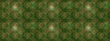 Kusursuz çiçek deseni. Raster illüstrasyonu. Yeşil, kahverengi ve bej renkli çiçekler. Asya tekstil tarzında. Raster illüstrasyonu.