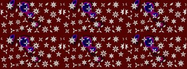 Tatil havası. Bahar mevsimi. Raster güzel bir çiçek deseni çizmiş. Kırmızı renkte çiçekler. Nazik romantik baskı.