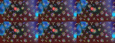 Küçük renkli çiçekler. Moda baskıları için zarif bir şablon. Çiçekli bahar çiçekleri. Küçük çiçekte güzel bir desen. Motley illüstrasyonu.