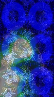 Renkli arka planda izole kar taneleri. Yüzey için tekrarlanan doku, ambalaj kağıdı, mavi, gri ve siyah renkler. Raster illüstrasyonu. Kış kar tanesi, raster arkaplan.