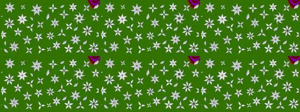 Çiçekli karalama şeklinde Raster çiçek deseni. Yeşil renkli çiçekler. Nazik, narin çiçek arkaplanı.