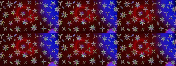 Çiçekli karalama şeklinde Raster çiçek deseni. Kahverengi renkli çiçekler. Yumuşak, bahar çiçekli arka plan.