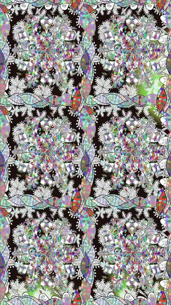 Çiçeksiz desenli arka plan. Gri renkli çiçekler. Tişört baskısı için çiçek boyama rasteriName.