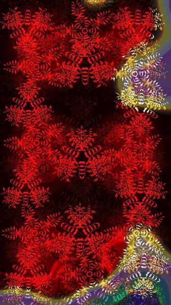 Raster illüstrasyonu. Kar taneleri deseni. Renkli arka planda izole edilmiş kar tanelerinin düz tasarımı. Kar tanesi süsleme deseni. Kar taneleri arkaplanı.