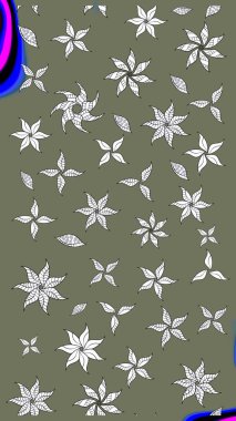 Küçük çiçekte güzel bir desen. Moda baskıları için zarif bir şablon. Robot resim. Çiçekli yaz çiçekleri. Motley illüstrasyonu. Küçük renkli çiçekler..