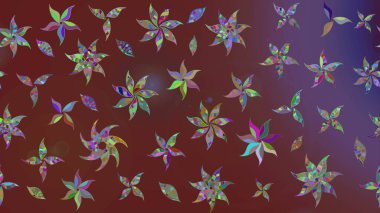 Raster illüstrasyonu. Çizim kalıbı. Hint süsü. Kahverengi renklerde. Çiçek duvar kağıdı. Renkli süs kenarı.