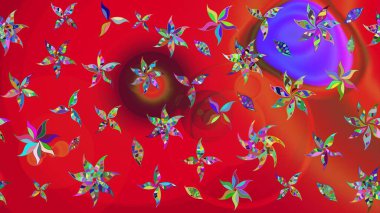 Modern, kırmızı raster arka plan duvar kağıdı çizimi, klasik çizgili desenli desenli çiçekler, çiçekli süsler. Çiçekli el çizimi çizimi deseni.